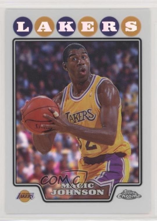 2008-09 Topps Chrome Refractor Magic Johnson #171 HOF 00ap