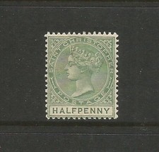 SAINT CHRISTOPHER 1882 ½d GREEN. WMK CROWN CA. MLH