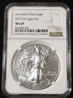 2019 W Burnished American Silver Eagle NGC MS69