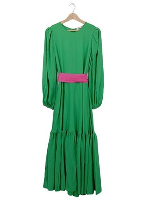 DIANE VON FURSTENBERG Langarmkleid Damen Kleid Gr. DE 40 grün Casual-Look