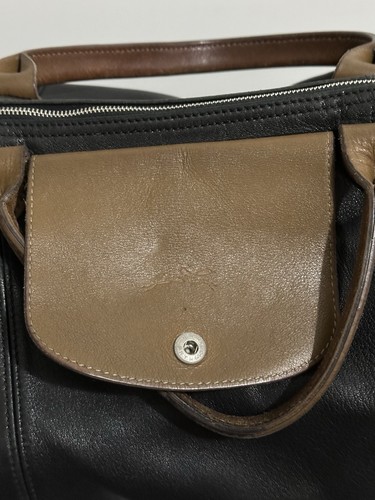 Longchamp le Pliage Cuir Leather Unisex Crossbody Bag Special Edt Mixed Colours - Picture 18 of 22
