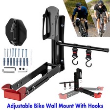Bicycle Wall Rack No-Lifting Swivel Cycle Racks Vertical Storage Holder W/ Hooks
