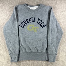 Georgia Tech Yellow Jackets League Womens Crewneck Sweatshirt Gray Size Small
