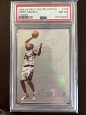 VINCE CARTER PSA 8 1998-99 SKYBOX MOLTEN METAL #34F ROOKIE FUSION RC 53/250