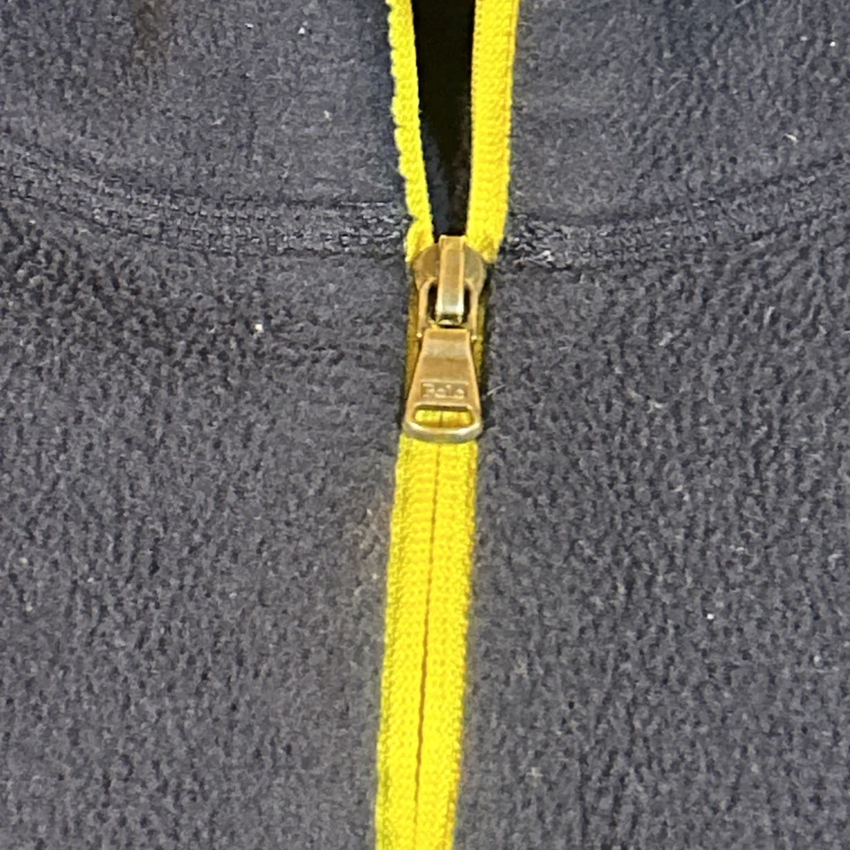 Polo Ralph Lauren 女式 1/4 拉链性能羊毛套衫蓝色 XL 黄色小马 — 第 4/4 张图片