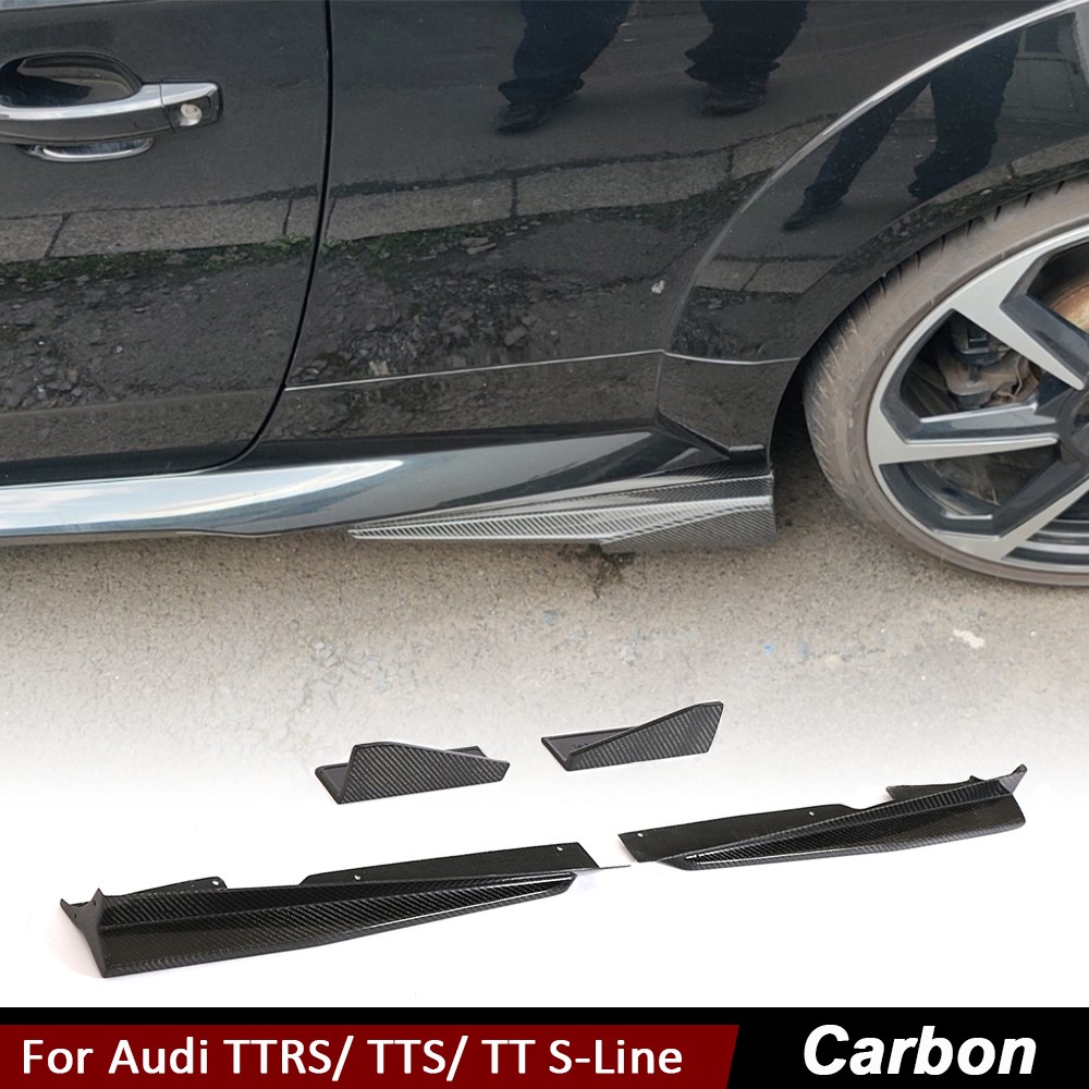 For Audi TTRS/ TTS/ TT S-Line 2015-2018 Carbon Fiber Side Skirts Lip Splitters