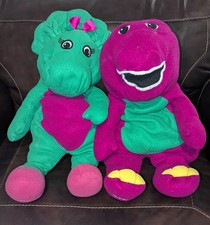 VTG Large Baby Bop And Barney Plush Dinosaur Stuffed Animal Lyons 90s 30  - T