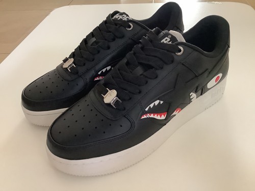 Authentic a bathing ape bape bape sta shark black men US 11 new bapesta sneakers - Picture 3 of 15