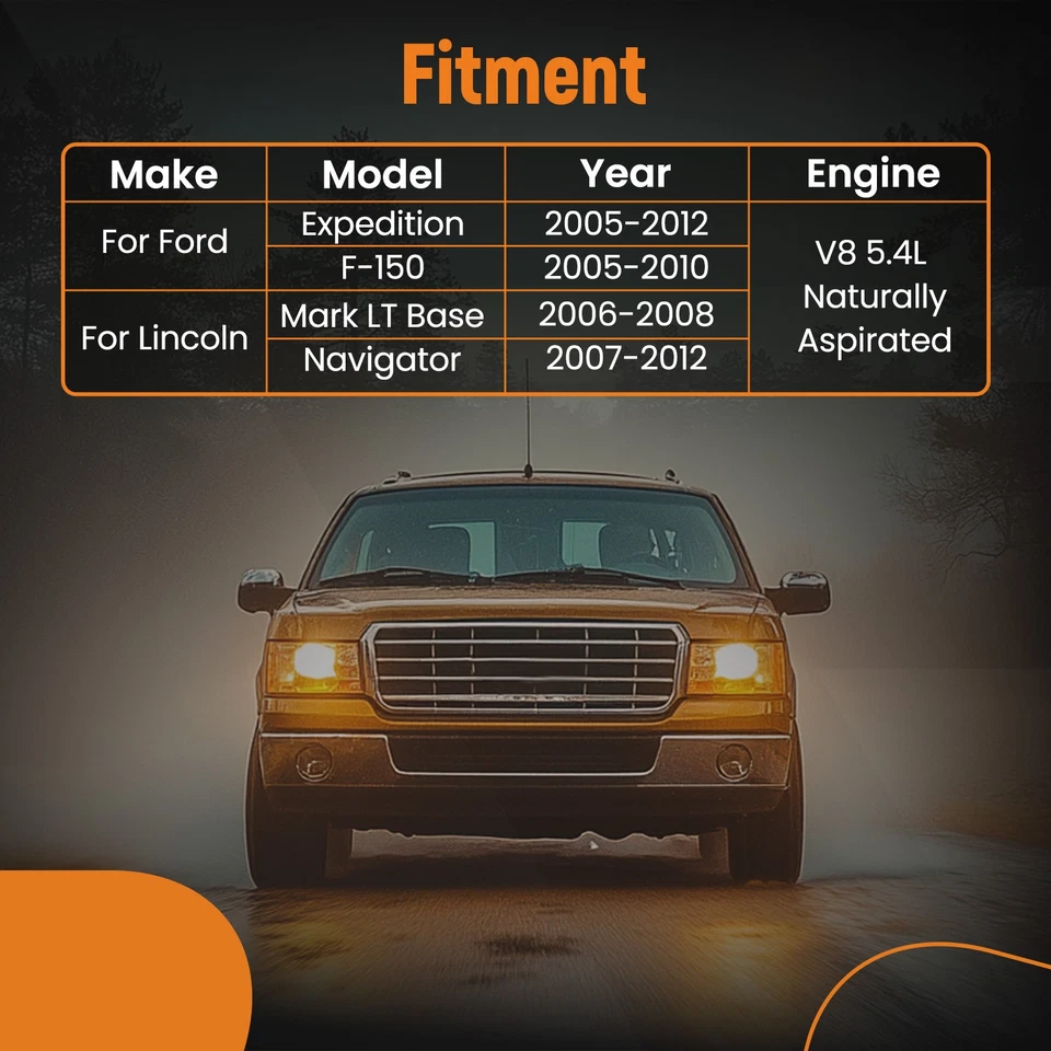 Par de colectores de escape para Ford Expedition/F-150 2005-2012 hierro fundido 5,4 L V8 Foto 4 de 4