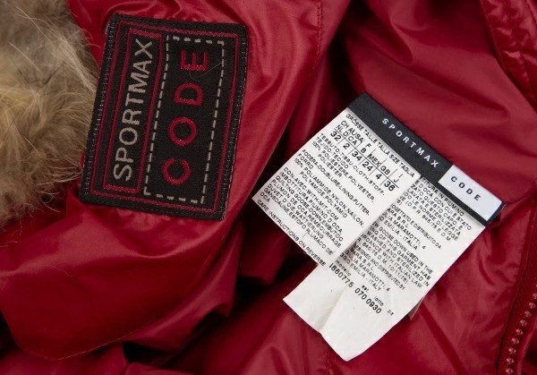 Sportmax Code nylon down jacket with fur collar, … - image 12