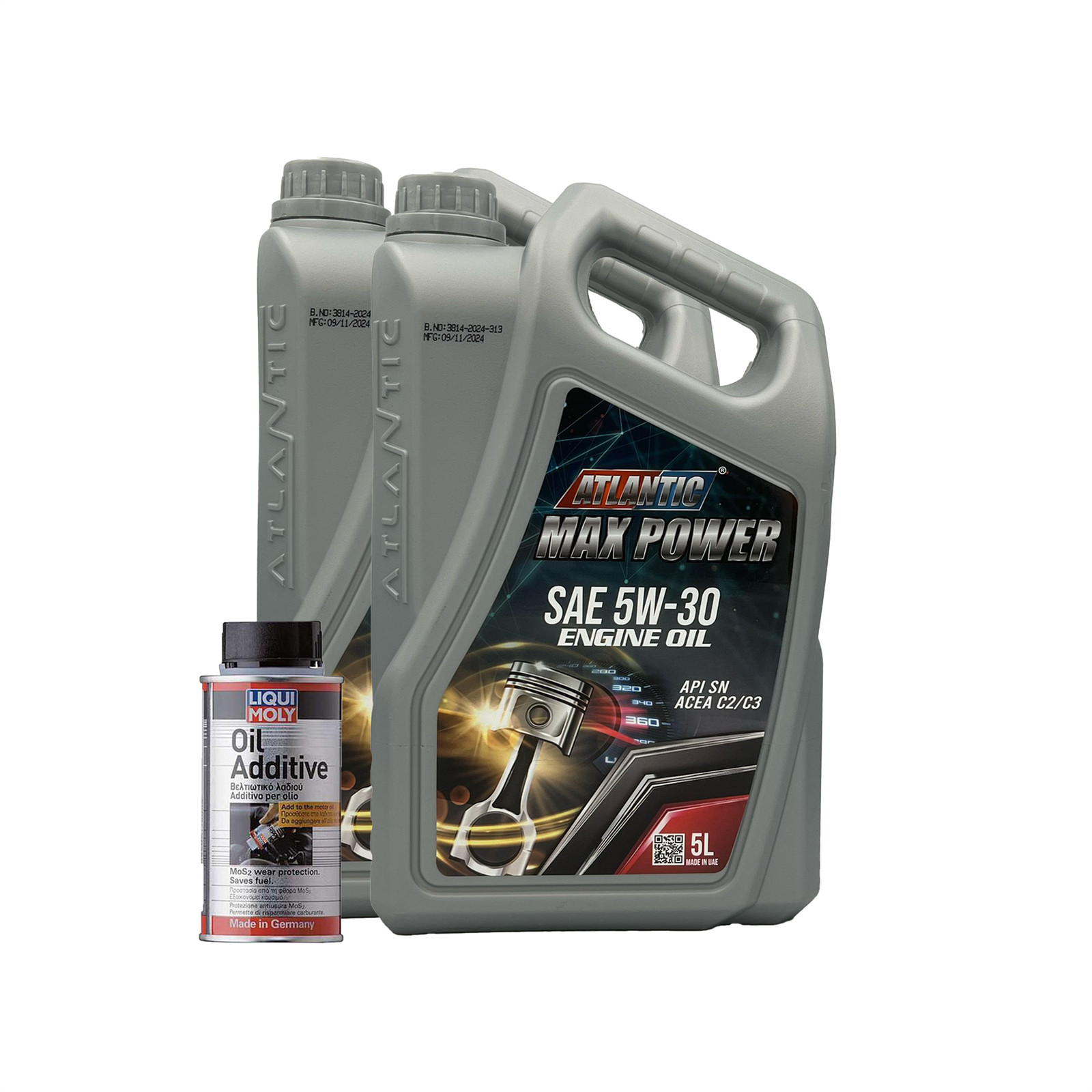 5w30 Fully Synthetic Engine Oil API SN Acea C2/C3 Dexos 2 10L + Oil Additive