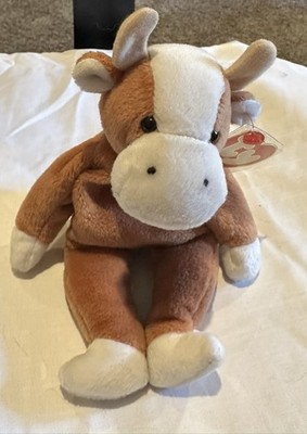 Ty Beanie Babies 1995 3rd Generation Bessie Plush w/1st Generation Tush Tag