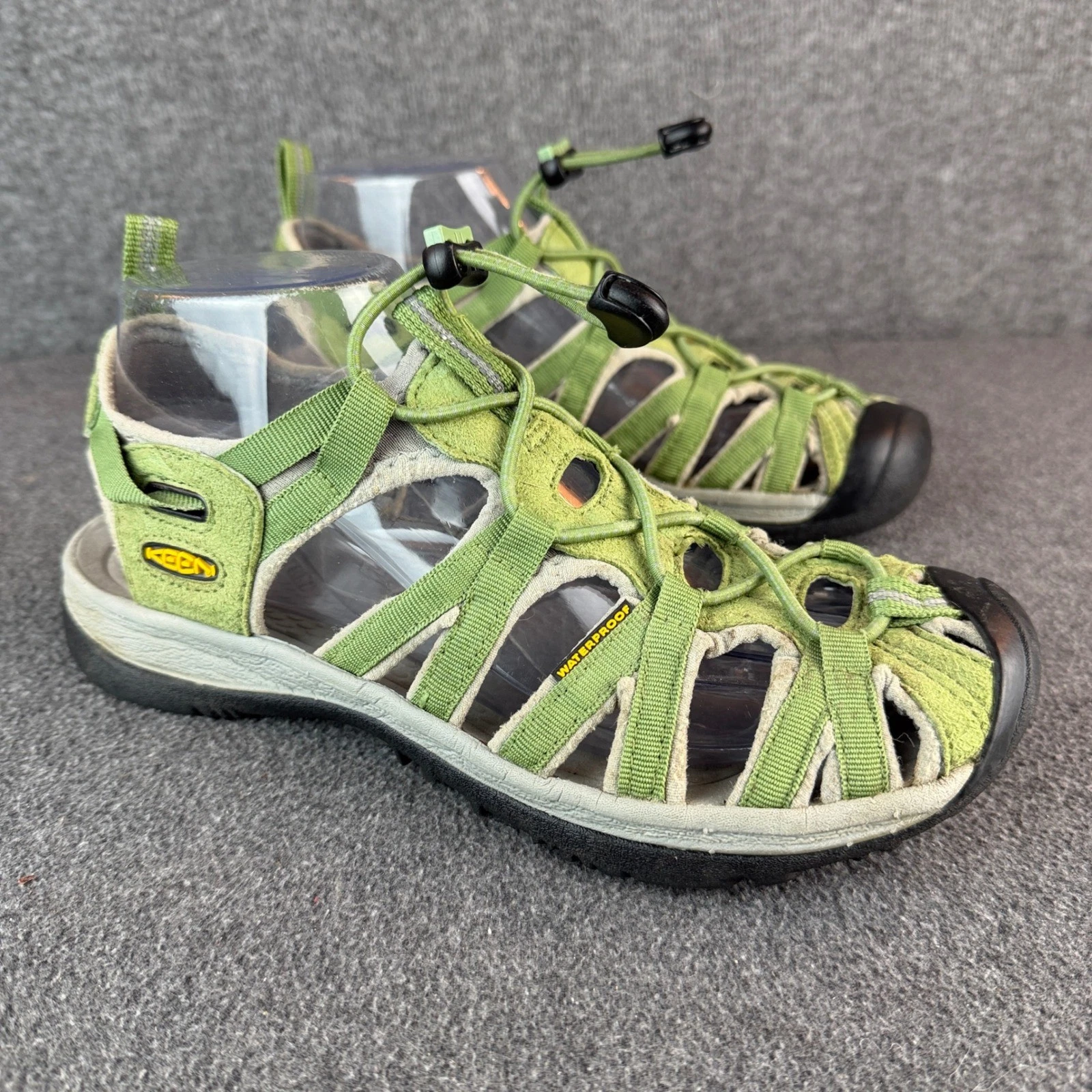 KEEN Whisper Sandals Size 8 Green Waterproof Hiking Sport Outdoor Trail Shoe