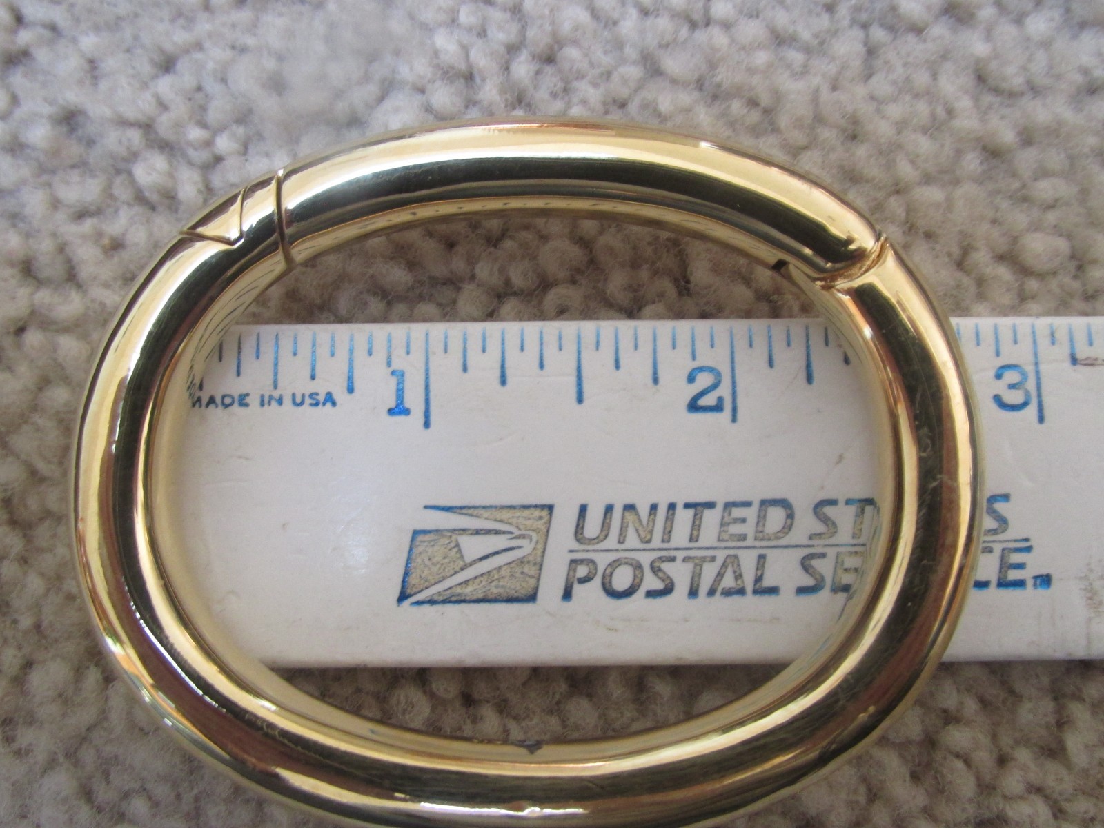 J Crew Stackable Hinged Bangle Bracelet Gold/tone… - image 1