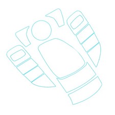 2X(14Pcs Central Control Media Button Mouse Screen TPU Protector Film for4573