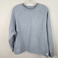 Vuori Sweatshirt Womens Small Cropped Boxy Gray Athleisure Lounge Gym Crewneck