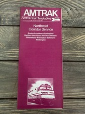 Vintage AMTRAK Train Timetable 1981-82 Northeast Corridor Service Brochure