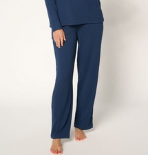 Cuddl Duds Tall Soft Rib Lounge Pants Dress Blues L New