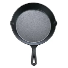 Mainstays 10.5" Round Non-Stick Pre-Seasoned Cast Iron Skillet Black