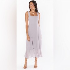 NWT Show Me Your MuMu Dress Claire Midi in Dove Grey