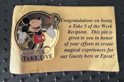 Disney Mickey Take Five Award Cast Pin HTF