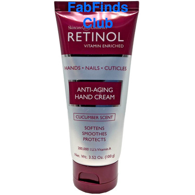 Retinol Hand Cream Cucumber Scent Sealed Hands,Nails,Cuticles 3.52oz
