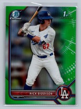 2022 Bowman Draft Nick Biddison Chrome Green Refractor #45/99 #BDC-165