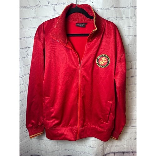SGT GRIT US Marine Corps Full Zip Track Jacket Athletic Red Size L