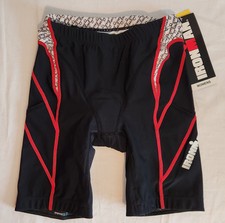 NEW Women's Ironman 8" Tri-Short in Black/Red - Size XS. Original Retail- 82
