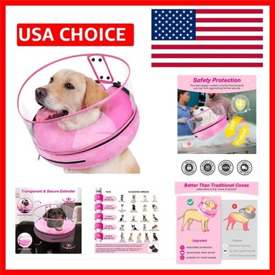 Inflatable Dog Cone, Protective Dog Surgery Collar to Stop Licking Biting Wou...
