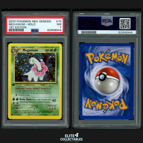 Meganium (1st Edition) graded PSA 7 for sale on eBay