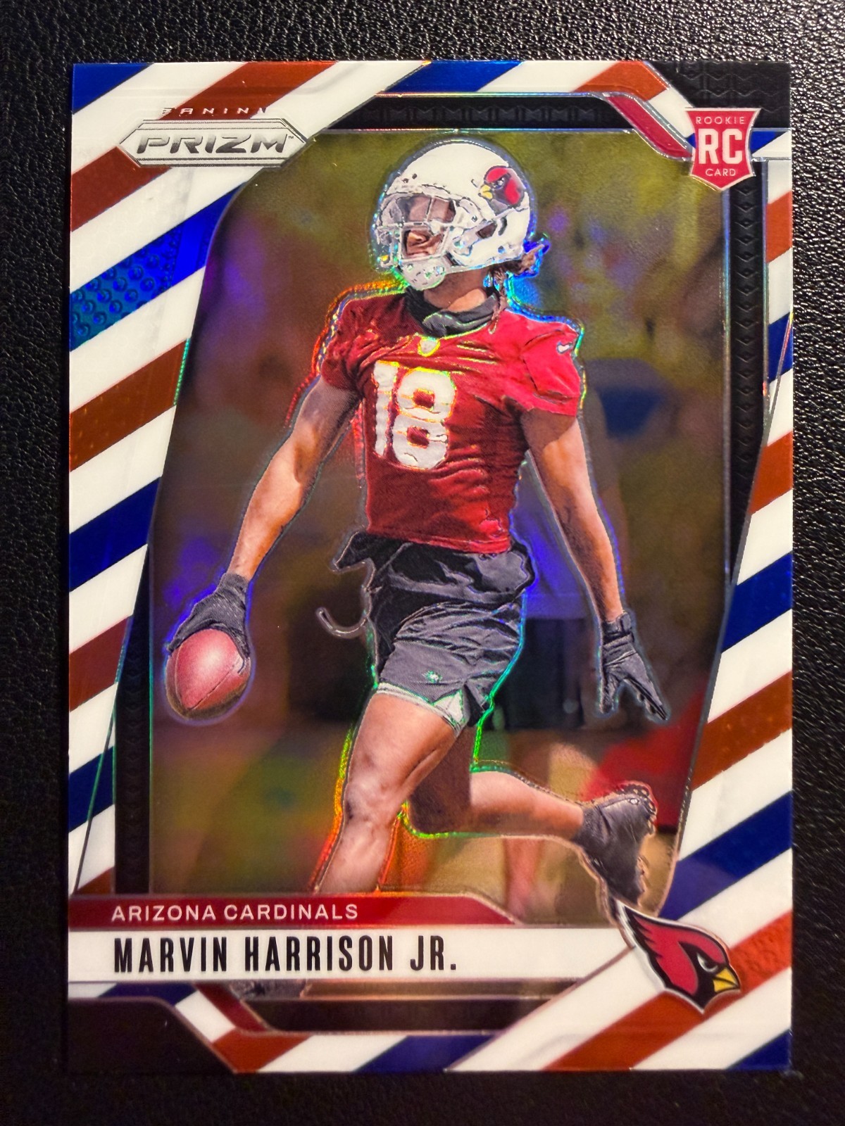 2024 Panini Prizm Marvin Harrison Jr Rookie Red White Blue #375 RC - Cardinals
