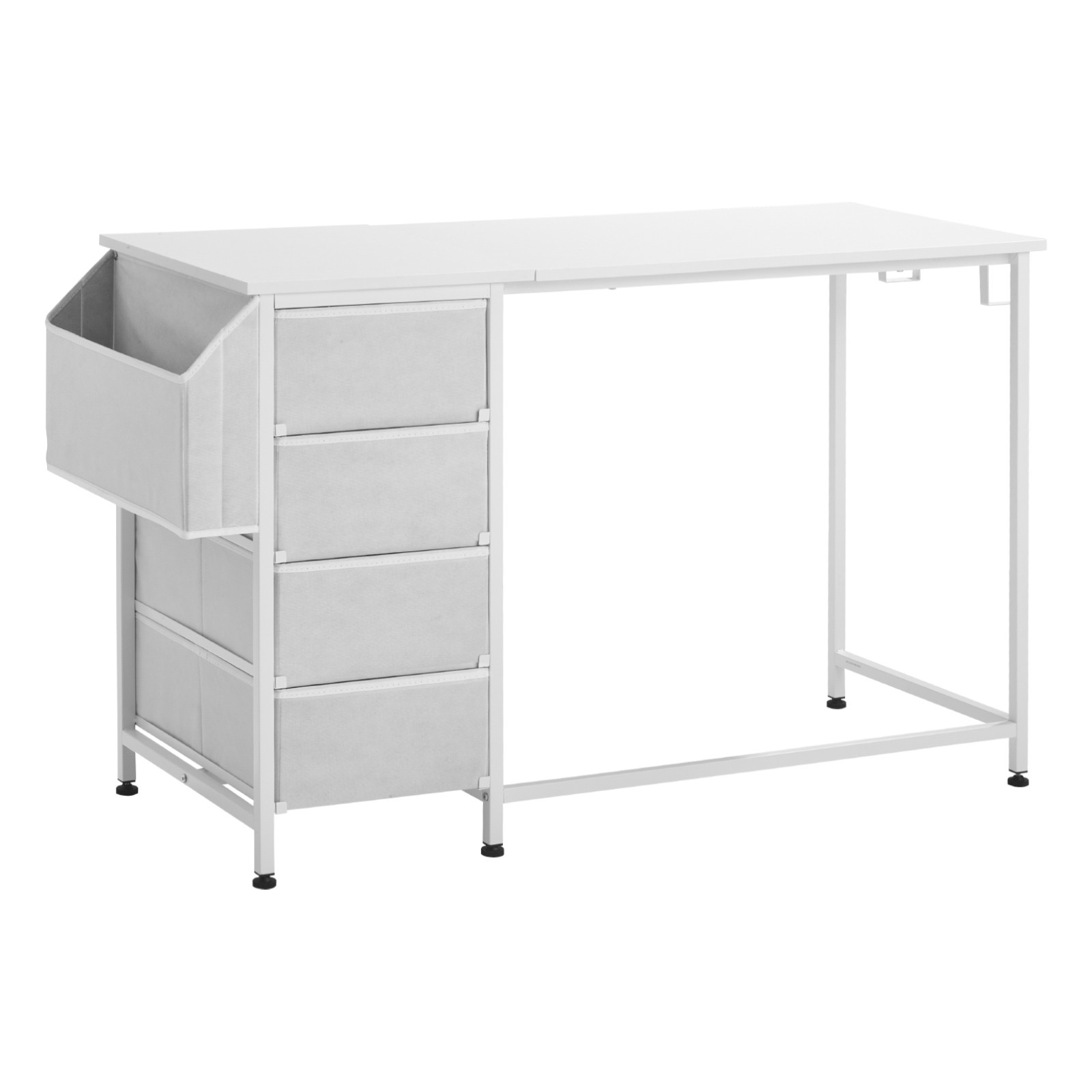 Uimoso 47-Inch Computer Desk with Fabric Drawers for Home and Office Use
