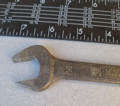 Rare Vintage Kawasaki Japan 19mm x 22mm Double Open End Wrench