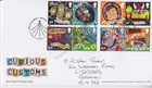 GB ROYAL MAIL FDC FIRST COVER 2019 CURIOUS CUSTOMS STAMP SET PAIRS HANDWRITTEN