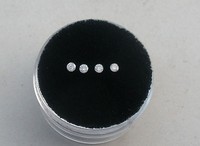 4 White Diamond Loose Rounds 1.8mm Each 4 White Diamond Loose Rounds 1.8mm Each