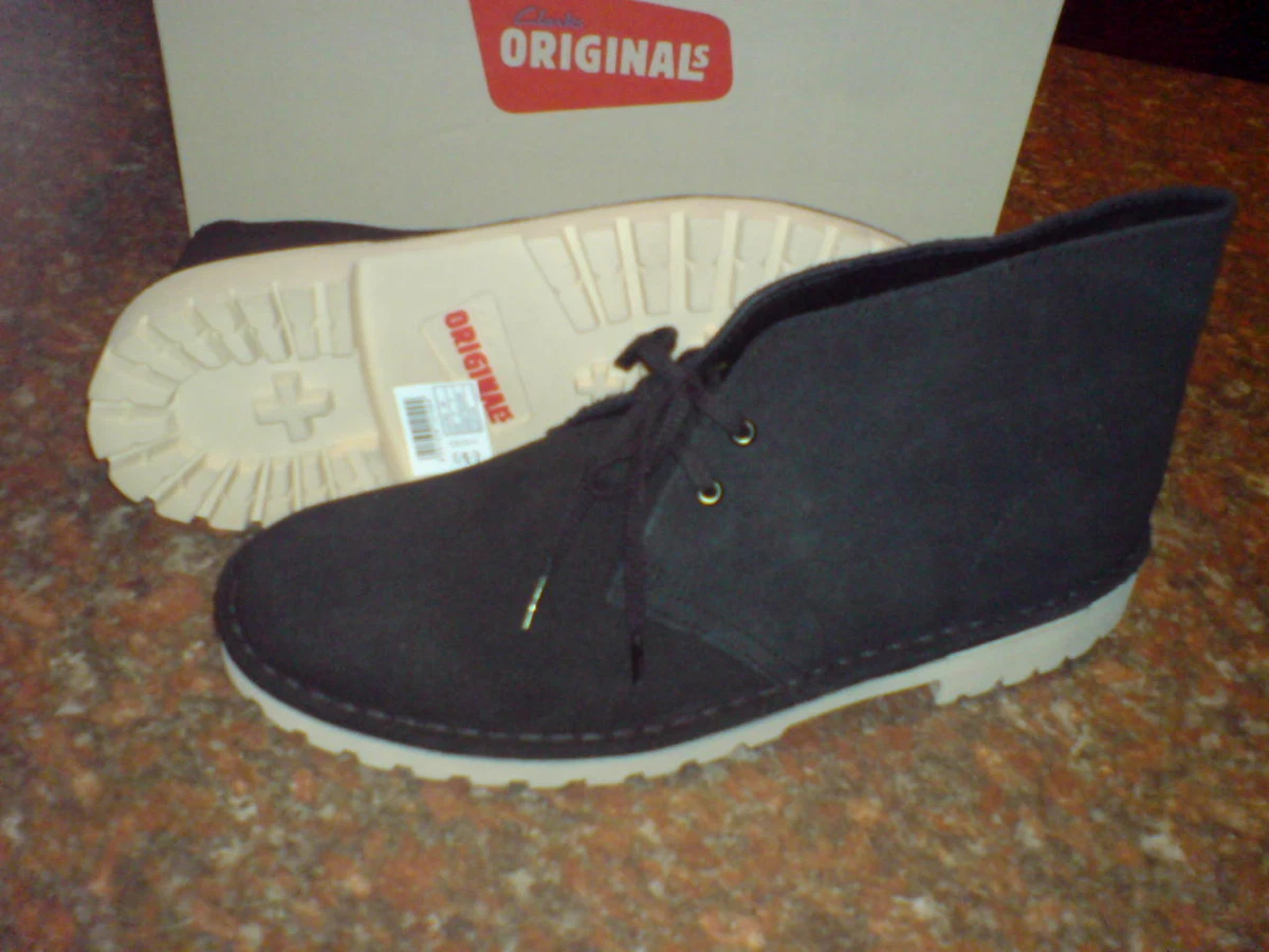 Botas Desert Trooper Originales Clarks Para Hombre De Ante Negro UK 6.5 / US 7 F