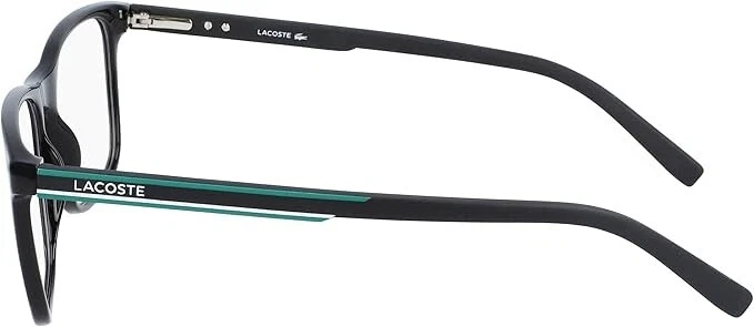 Marco de gafas para hombre Lacoste L2848 negro con líneas verde/blanco 53/18/145 - ¡NUEVO! Foto 2 de 3