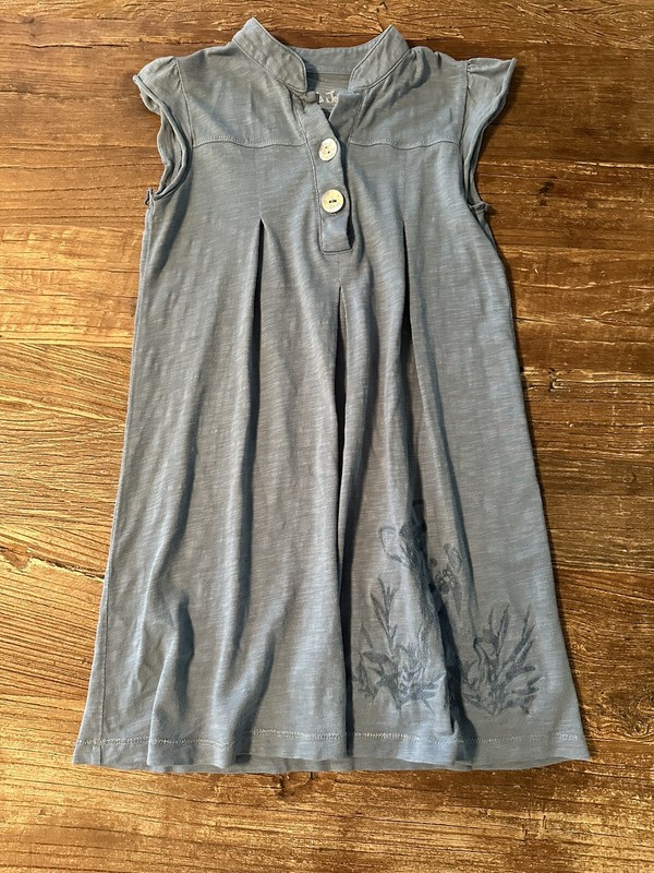 Girls Matilda Jane Size 6 Gypsy Blue Frankie Dress Blue Cap Sleeve with Deer