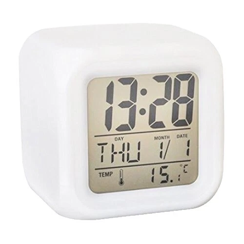 Reloj Despertador coches Radio Blanco &