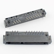 2Pcs Sata 7 15 Pin 22 Pin Right Angle DIP Type Male Adapter Connector
