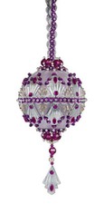 The Cracker Box Inc Christmas Ornamen Kit Art Deco on Lavender w/ silver and pu