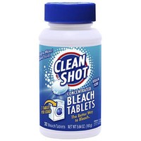 Clean Shot Bleach Tablets 32 Ct. (5.64 Oz) Concentrated Bleach Cleaner - For... Clean Shot Bleach Tablets 32 Ct. (5.64 Oz) Concentrated Bleach Cleaner - For...