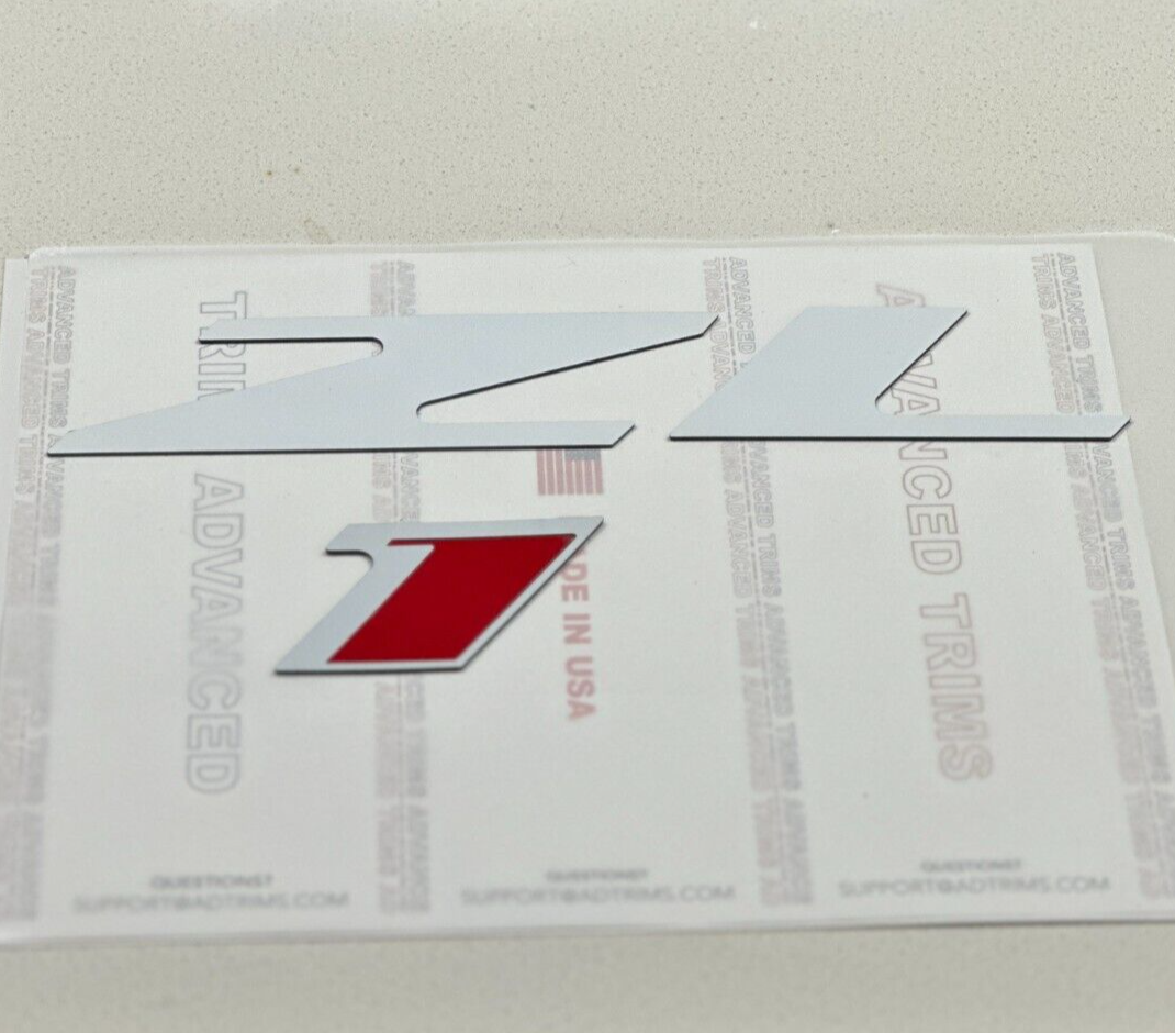 2012-2015 Camaro ZL1 Underhood Logo Inserts White ZL Red 1 White Outline