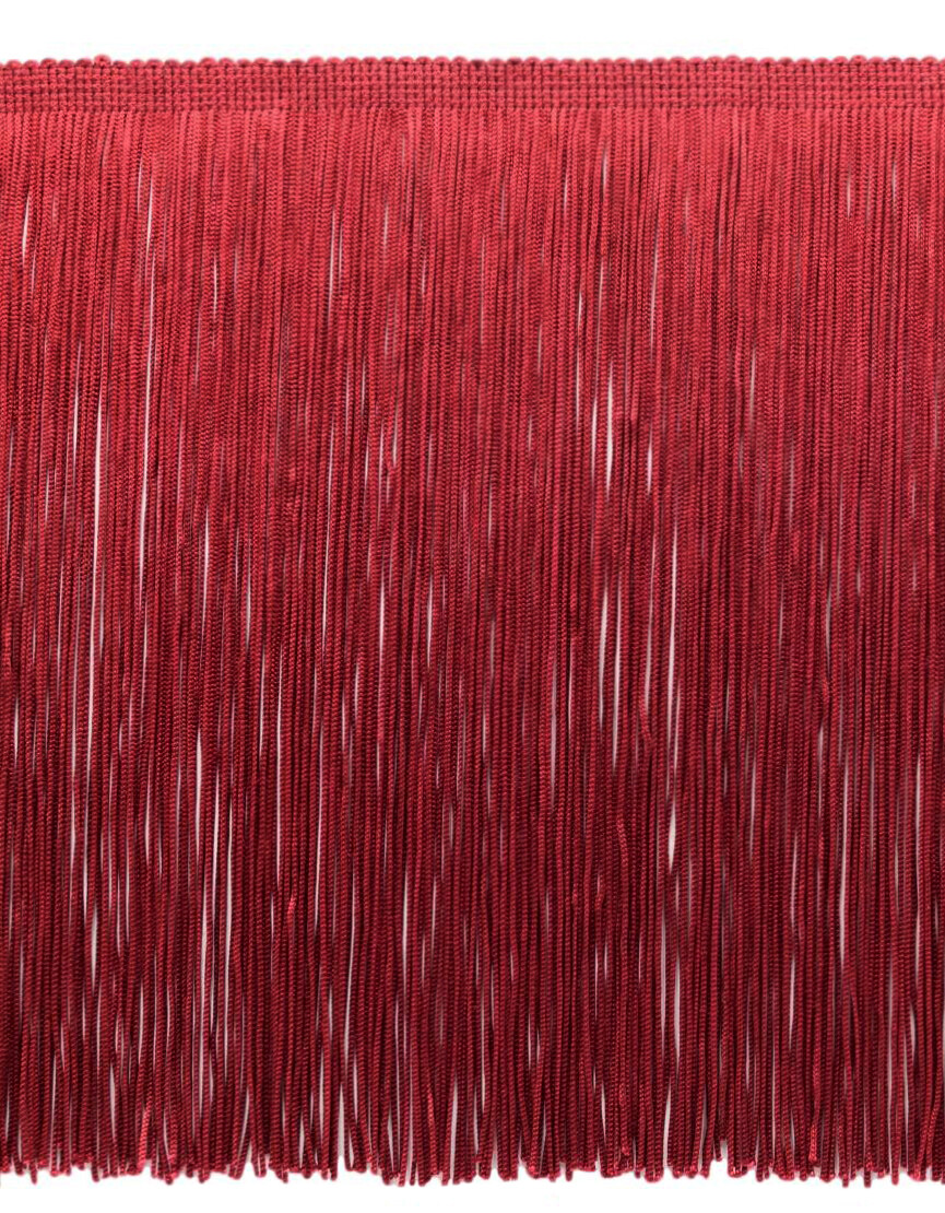 Chainette Fringe Trim, Color# E10 - Dark Wine Red [Sold By The Yard]