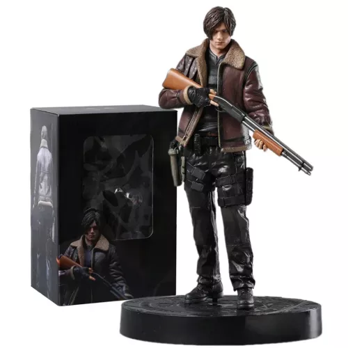 Resident Evil 4 Remake Edizione da Collezione Leon Statua Figure Box Set - Foto 8 di 9