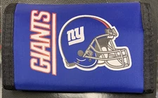NEW YORK GIANTS OFFICIAL TEAM LOGO NYLON TRIFOLD WALLET NEW RICO INDUSTRIES