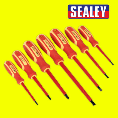 Sealey S0756 Auto/Auto Elektriker/Elektriker Schraubendreher Set 7tlg VDE/TÜV/GS