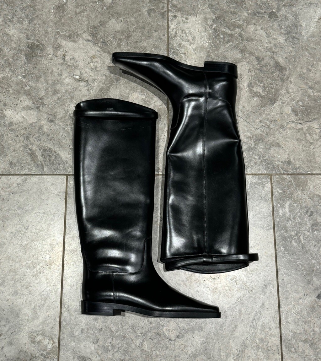 TOTEME Women's 'The Riding' Leather Knee-High Boots Black 39 TOTEME Women's 'The Riding' Leather Knee-High Boots Black 39