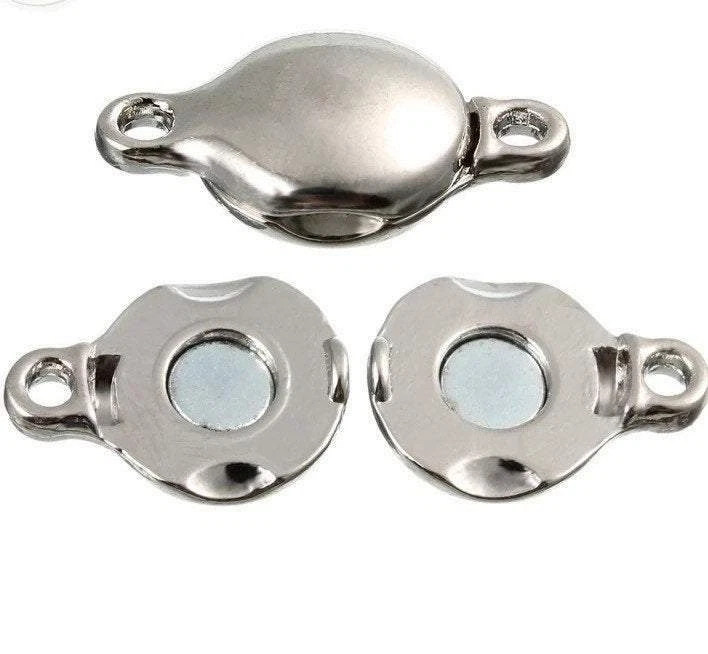 Strong Magnetic Clasps - 10 Pack Jewellery Findings - Silver or Bronze - Image 2 of 4